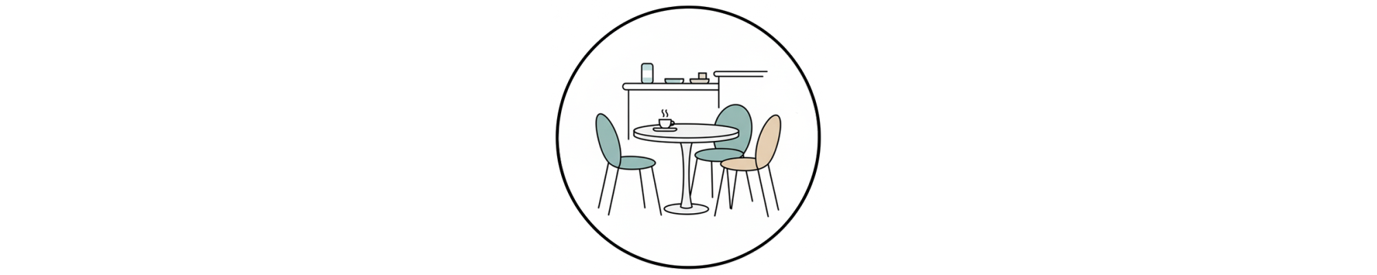 Table et chaise cafétéria