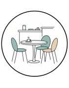 Table et chaise cafétéria